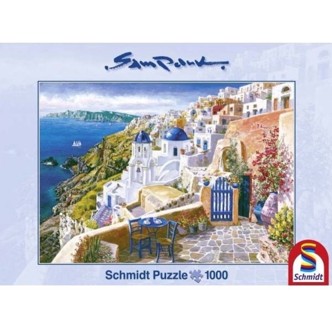Blik op Santorini (1000) - Schmidt  Legpuzzel