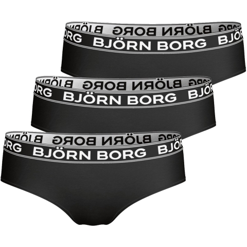 Björn Borg - Dames - Hipster Cheeky 3-Pack - Zwart - Maat M