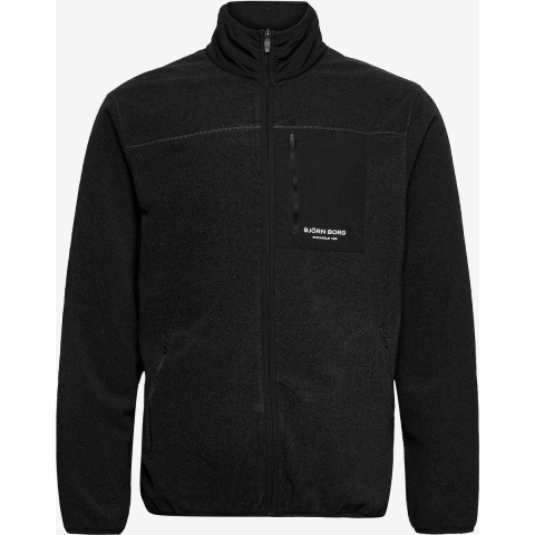 Björn Borg - Heren - STHLM Fleece Jacket - Wit/Zwart - Maat XL