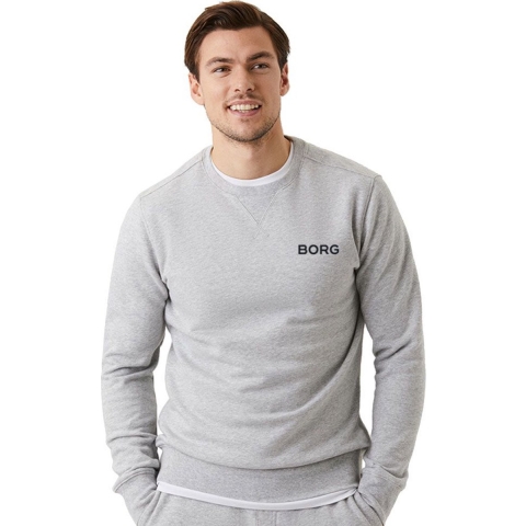 Björn Borg - Heren - Borg Essential 4 Crew Sweatshirt - Grijs - Maat M