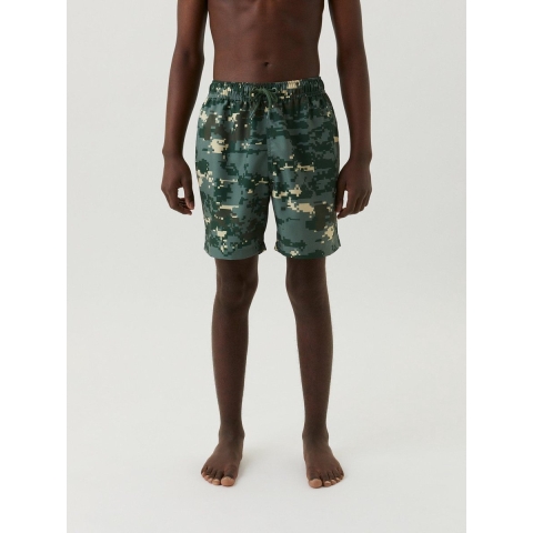 Björn Borg - Jongens - Kenny Swimshort - Groen/Multicolour - Maat 122-128