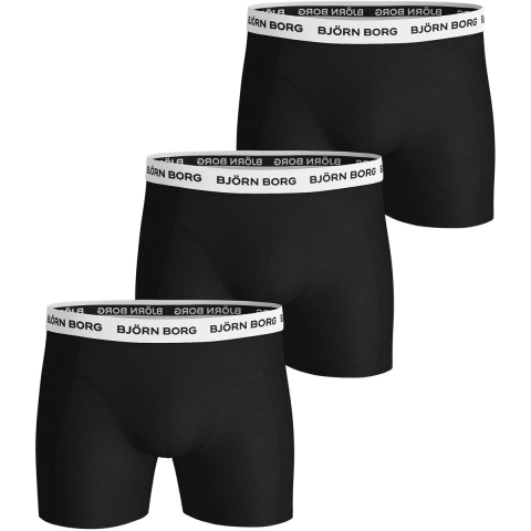Björn Borg - Heren - Boxershort Essential 3-Pack - Wit/Zwart - Maat L