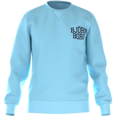 Björn Borg - Heren - Borg Essential Crew Sweatshirt - Blauw/Wit - Maat M