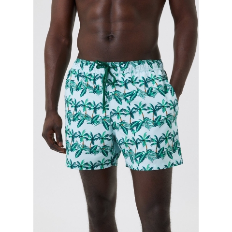 Björn Borg - Heren - Borg Print Swimshort - Groen/Multicolour - Maat S