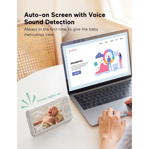 momcozy Videobabyfoon BM007-WH12BA-A