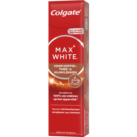 12x Colgate Tandpasta Max White For Coffee, Tea&Wine 75 ml