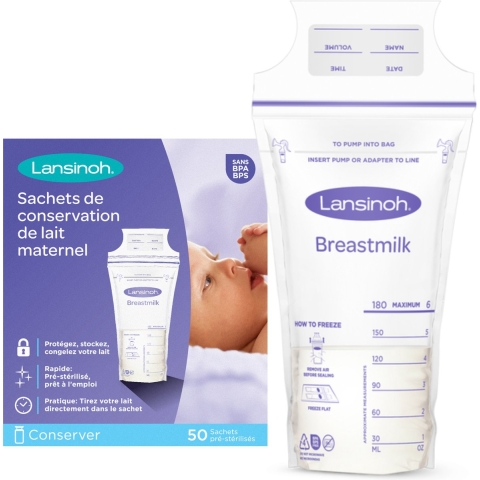 Lansinoh Moedermelk Bewaarzakjes | 50 stuks