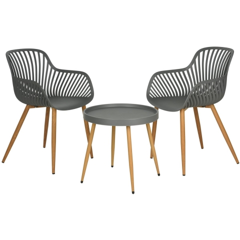 4goodz Comfortabele tuinset 3-delig 2 kuipstoelen+tafel -