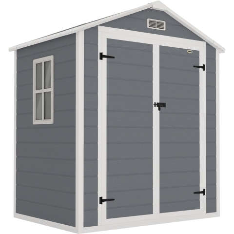 4goodz Tuinschuur metaal dubbele deur en raam alu frame -