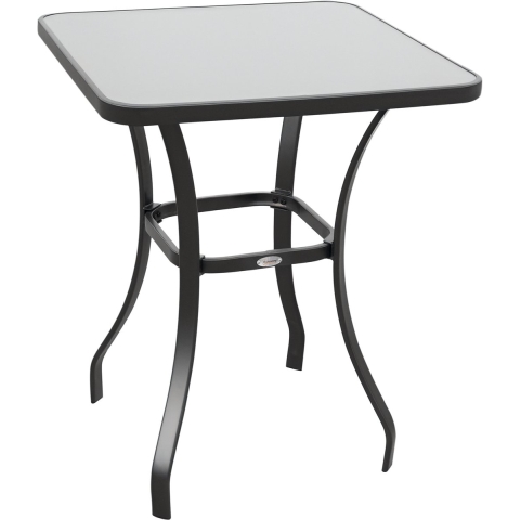 4goodz Bistrotafel vierkant met geharde glasplaat 69 cm -