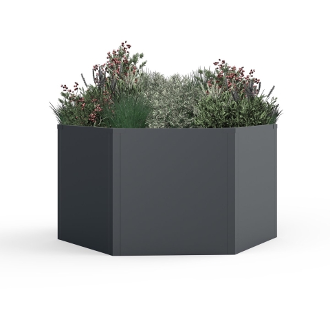 Westmann Varia verhoogde plantenbak zeshoekig metaal 100x52 cm -