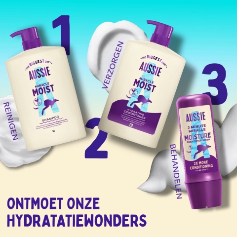 4x Aussie Miracle Moisture Conditioner 1000 ml