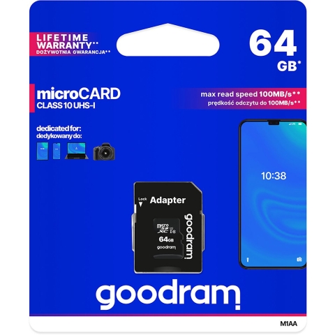 Goodram M1AA 64 GB MicroSDXC UHS-I Klasse 10
