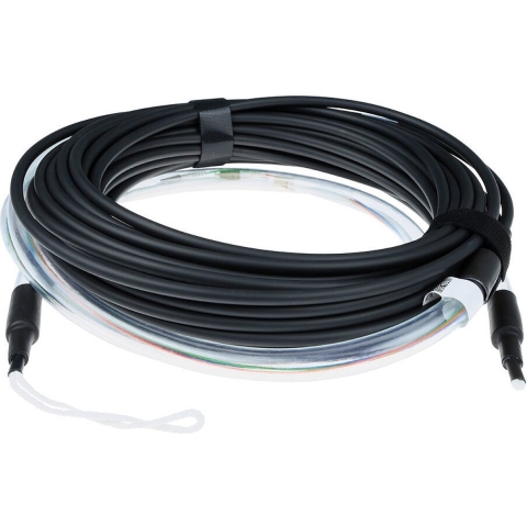 ACT 30 meter Multimode 50/125 OM3 indoor/outdoor kabel 4 voudig met LC connectoren