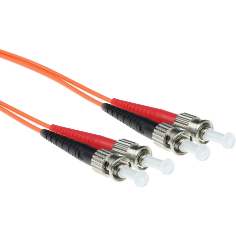 ACT 50 meter LSZH Multimode 62.5/125 OM1 glasvezel patchkabel duplex met ST connectoren