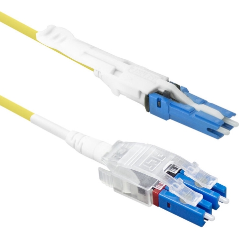 ACT 7 meter Singlemode 9/125 OS2 Polarity Twist uniboot duplex glasvezel patchkabel met CS - LC conn