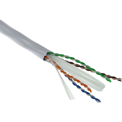 ACT Cat 6A U/UTP massief PVC Eca 23AWG grijs 305 meter