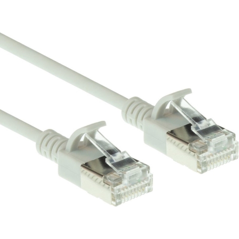 ACT Grijze 7 meter LSZH U/FTP CAT6A datacenter slimline patchkabel snagless met RJ45 connectoren