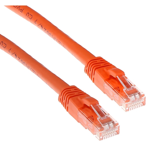 ACT Oranje 10 meter U/UTP CAT6A patchkabel snagless met RJ45 connectoren