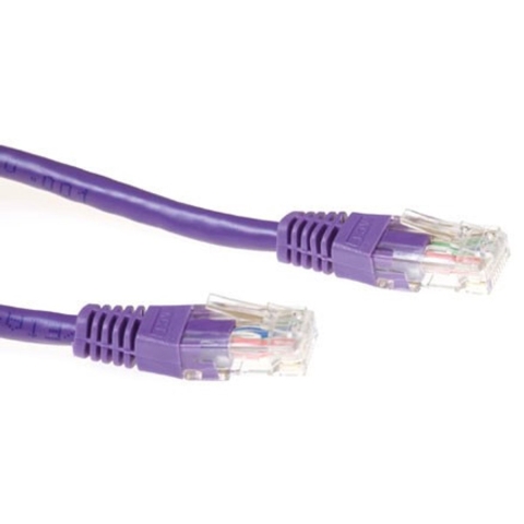 ACT Paarse 10 meter U/UTP CAT6A patchkabels met RJ45 connectoren