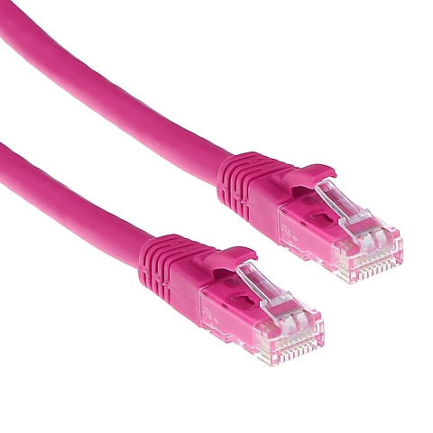 ACT Roze 10 meter U/UTP CAT6A patchkabel snagless met RJ45 connectoren