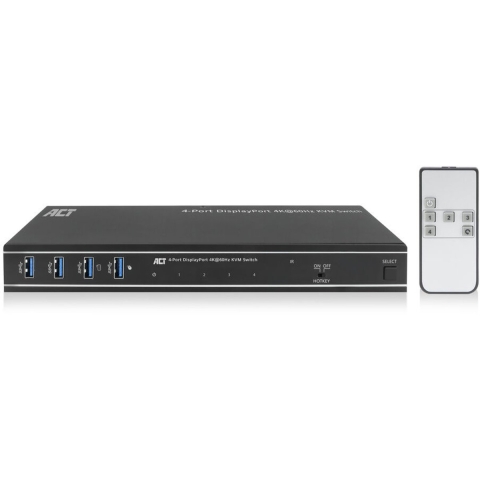 ACT 4-Poorts DisplayPort 4K@60Hz KVM Switch