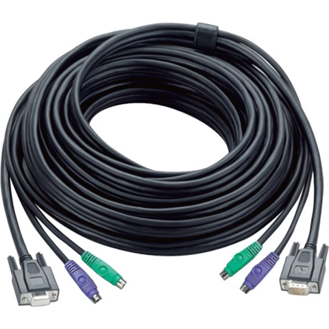 ATEN PS/2 KVM Cable toetsenbord-video-muis (kvm) kabel Zwart 1,2 m