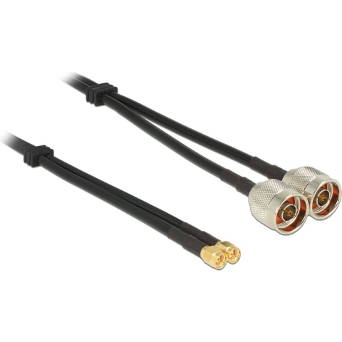 DeLOCK 89467 5m 2 x N plug 2 x SMA plug Zwart coax-kabel