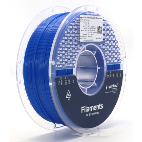 Gembird 3DP-ABS1.75HY-01-B 3D-printmateriaal ABS Blauw 1 kg