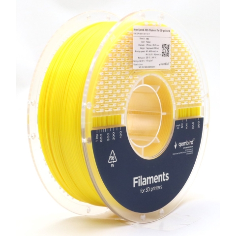 Gembird 3DP-ABS1.75HY-01-Y 3D-printmateriaal ABS Geel 1 kg