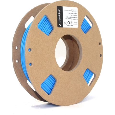 Gembird 3DP-PLA1.75GE-01-B 3D-printmateriaal Polymelkzuur Blauw 200 g
