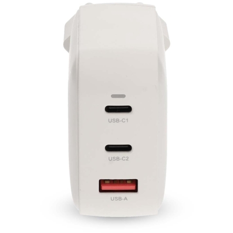 Oplader | 100 W | GaN | PD3.0 | Snellaad functie | 2.5 / 3.0 / 5.0 A | Outputs: 3 | USB-A / 2x USB-C