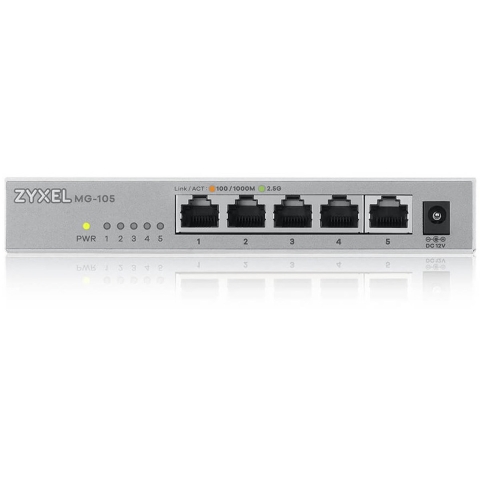 Zyxel XMG-105 Unmanaged 2.5G Ethernet (100/1000/2500) Grijs