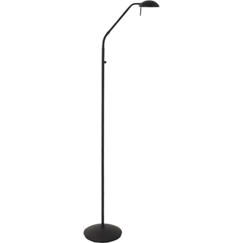 Mexlite Vloerlamp Biron 1-Lichts Zwart