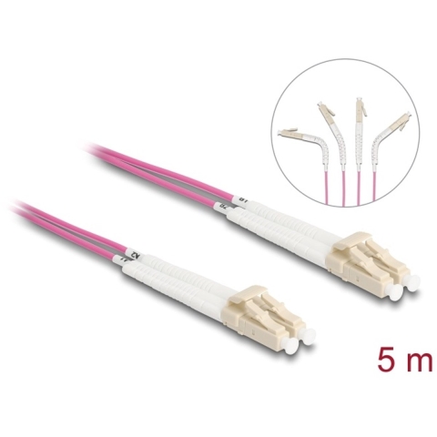 DeLOCK 88090 InfiniBand en Glasvezelkabel 5 m LC Violet