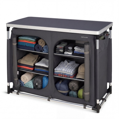 Trvlmore campingkast - XXL opbergruimte - inklapbaar - aluminium frame - outdoor kast