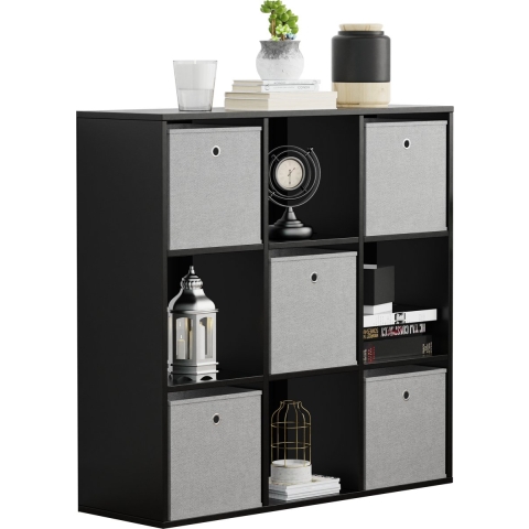 VDD - Vakkenkast - Opbergkast - Wandkast - Roomdivider - Zwart