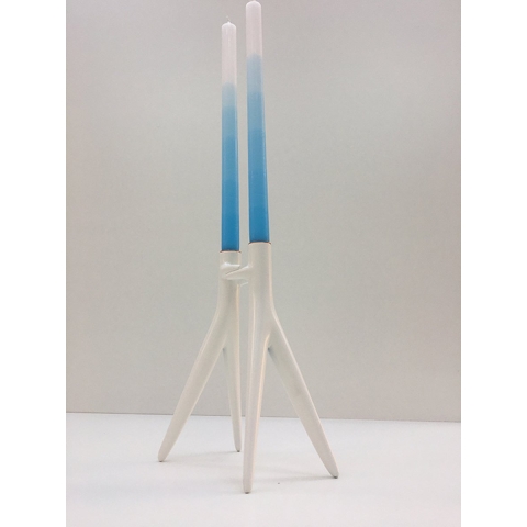 Kartell - Abbracciaio kandelaar, wit, hoogte 25 cm, aluminium