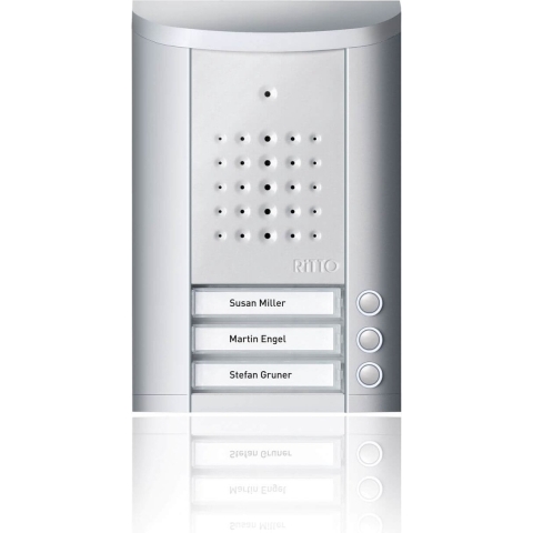 Ritto Entravox - Deurstation Audio - 3 belknoppen LED - Zilver