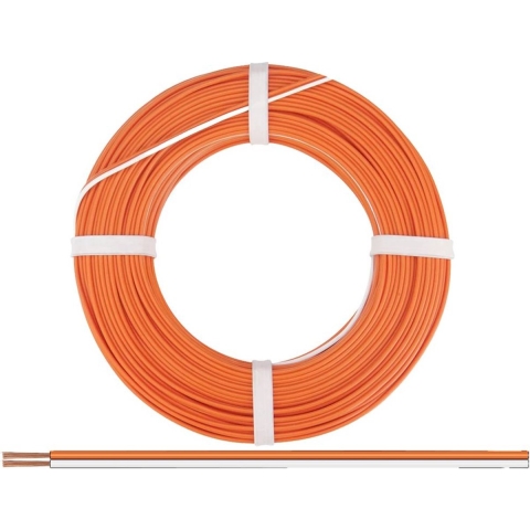 Donau Elektronik 250-57-25 Draad 2 x 0.50 mm² Wit-oranje 25 m