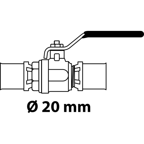 Kirchhoff MS Kogelkraan, blank, 20 mm voor meerlaags composiet Druk op - 988723255