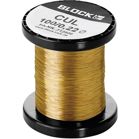 BLOCK Koperdraad gelakt Buitendiameter (excl. isolatielak): 0.15 mm 609 m 0.10 kg