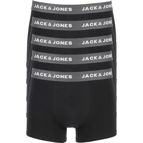 Jack&Jones - Heren - Boxershort Huey 5-Pack - Grijs/Zwart - Maat M