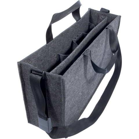 Sigel Schoudertas BA411 Desk Sharing Bag L Synthetisch vilt Donkergrijs 50 cm x 28 cm