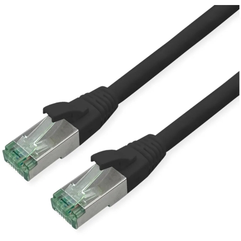 ROLINE RM Patchkabel Cat.6A S/FTP (PiMF), zwart, 7 m