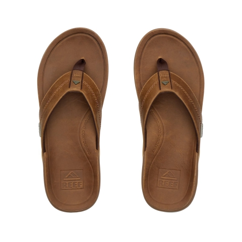 Reef Leather offshore brown heren slipper