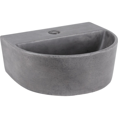 Differnz Demi - Fontein beton - Halfrond - Donkergrijs - 30 x 25 x 11 cm