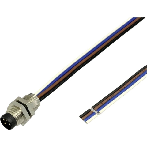BKL Electronic 2703007 Sensor/actuator inbouwbus M12 Aantal polen (sensoren): 4 0.5 m 1 stuk(s)