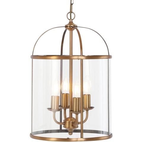 Hanglamp Pimpernel 5972BR Brons Ø25 cm, hoogte instelbaar, 4 x E14 fitting, glas en metaal, Steinhauer