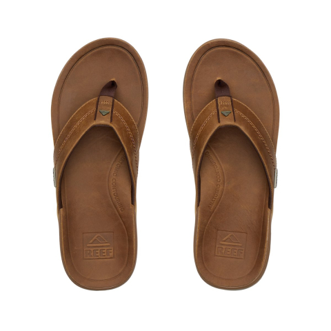 Reef Leather offshore brown heren slipper